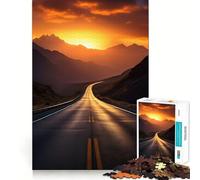 Camino al Amanecer en Las montañas, Rompecabezas de 1000 Piezas para Adultos, Juguete para ejercitar la Mente, diversión compartida, Arte de Corte preciso 50x75cm