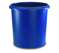 Camino Allrounder cesta redonda de papel Cubo de basura con mango, plástico resistente, 18 L, color azul 18 Liter