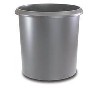 Camino Allrounder cesta redonda de papel Cubo de basura con mango, plástico resistente, 18 L, color gris 18 Liter