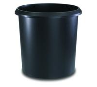 Camino Allrounder cesta redonda de papel Cubo de basura con mango, plástico resistente, 18 L, color negro 18 Liter