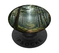 Camino Bosque Escena Naturaleza Sereno Bosque Sendero Árbol PopSockets PopGrip Adhesivo