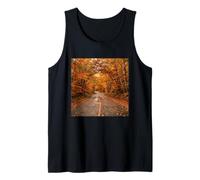 Camino Bosque Otoño Hojas De Otoño Camino sinuoso Esc Camiseta sin Mangas