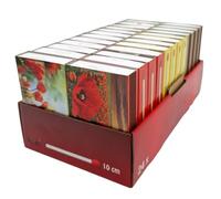 Camino Cerillas - 24 cajas de cerillas de 10 cm - 1200 unidades para chimenea, velas y decoración - Diseño de flores con certificado FSC Art. 1556 (24)