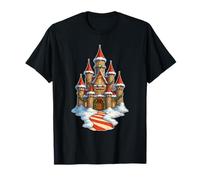 Camino de bastón de Caramelo nevado del Castillo de Navidad Camiseta