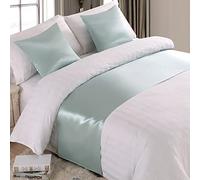 Camino de Cama, Bufanda para los pies de la Cama, decoración de Ropa de Cama para Dormitorio de Hotel, Funda de Cama Acolchada, Toalla de satén de Color sólido para Cama tamaño Que