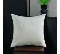 Camino De Cama con Estampado De Hojas Jacquard 3D, Bufanda para Cama Tamaño Queen, Protector De Ropa De Cama Elegante para La Decoración del Dormitorio Y La Light Blue 18 x 18 (Pack of 1)