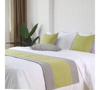 Camino De Cama De Hotel, Ropa De Cama Moderna De Color Liso, Suave Y Resistente A La Decoloración, para Camas Tamaño Queen, Individual Y King- Color 15||45 * 45cm Pillowcase*1