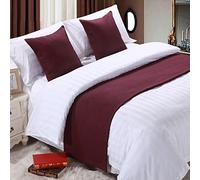 Camino De Cama para Los Pies De La Cama, Color Liso, Bufanda De Cama, Antipolvo, Antideslizante, Funda Protectora para Toallas De Pie De Cama, 18 Purple 50 * 180cm for 1.2m Bed