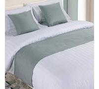 Camino De Cama para Los Pies De La Cama, Color Liso, Bufanda De Cama, Antipolvo, Antideslizante, Funda Protectora para Toallas De Pie De Cama, 03 Grey 50 * 180cm for 1.2m Bed