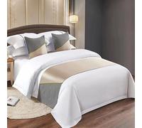 Camino de Cama tamaño King Bordado clásico, Bufanda de Cama, cubrecama de Lujo para Hotel, decoración, Suave Funda de Cama, Toalla Protectora para Dormitorio, 50 x 160 cm para Cama de 1 m