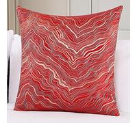 Camino de Cama tamaño King, Funda de cojín con núcleo de Almohada, cojín de poliéster para Asiento de Coche, para sofá, Silla, Cama, sofá, Color Rojo, 45 x 45 cm