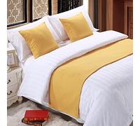 Camino de Cama tamaño King Suave Amarillo Que no se decolora, cubrecama de Color sólido, decoración del hogar, Bufandas de Cama, Toalla de cabecera Moderna, tapete de cabecera para