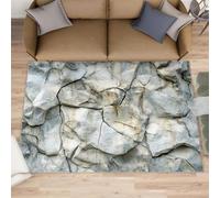 Camino de cocina de pizarra - 80 x 150 cm - Alfombra de piedra natural con textura de piedra natural antideslizante antifatiga para pasillo