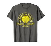 Camino de Finisterre & Muxía - Viera - El Camino de Santiago Camiseta, Hombre, Asfalto, 6XL