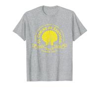 Camino de Finisterre & Muxía - Viera - El Camino de Santiago Camiseta, Hombre, Gris Jaspeado, 5XL