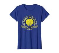 Camino de Finisterre & Muxía - Viera - El Camino de Santiago Camiseta, Mujer, Azul Real, 3XL
