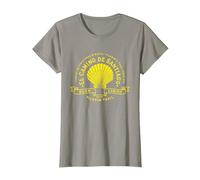Camino de Finisterre & Muxía - Viera - El Camino de Santiago Camiseta, Mujer, Pizarra, XS