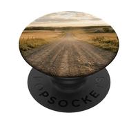 Camino de Grava Rural Campo Sendero sinuoso escénico PopSockets PopGrip Adhesivo