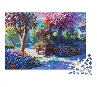 Camino de jardín floreciente con baño de Aves Rompecabezas 1000 Piezas El Paisaje Puzzle - Regalo, Juego Familiar, Decoración del Hogar, para Adultos 70x50cm/1000pcs