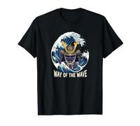 Camino De La Ola Samurai Guerrero Japonés Artes Marciales Océano Camiseta