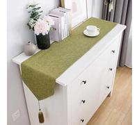 Camino de Mesa 30 40cm Extra Long and Wide Jute Table Runner, Rustic Farmhouse Decor For Dining Table, Perfect For Fall/Thanksgiving/Wedding Table Setting.(Green,30x160cm)