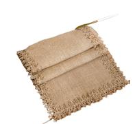 Camino de mesa arpillera yute, marcos for sillas tela granja, Mantel Individual rústico Acción Gracias for comedor, decoración del hogar(Color4,30x180cm)