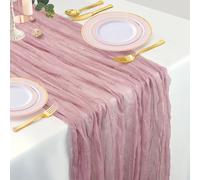 Camino de mesa bohemio de gasa, para boda, mantel de temporada, cocina, comedor, vacaciones, decoración de mesa para casa, fiesta, 90 x 400 cm