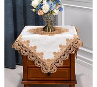 Camino de Mesa Bordado, 1 Pieza de Mantel de Mesa, Funda de Toalla(Golden Lace)