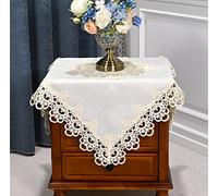 Camino de Mesa Bordado, 1 Pieza de Mantel de Mesa, Funda de Toalla(Yellowish White)