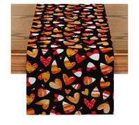 Camino de Mesa Camino de Mesa con Forma corazón Dibujos Animados, Decoraciones rústicas for Comedor, Caminos for Boda, Fiesta, café, Hotel, decoración del hogar(ZQTE3373(2),150-33cm 59-13inch)