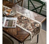 Camino de Mesa Camino de Mesa de Lujo for Mesa de Comedor, Boda, Fiesta, Navidad, Mantel Suave, decoración nórdica Moderna, Caminos de Mesa Decorativos con borlas(B,30-300cm)