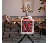 Camino de Mesa Camino de Mesa de Lujo for Mesa de Comedor, Boda, Fiesta, Navidad, Mantel Suave, decoración nórdica Moderna, Caminos de Mesa Decorativos con borlas(J,30-45cm)