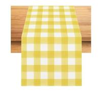 Camino de Mesa, Camino de Mesa Lino a Cuadros, decoración Cocina, Comedor, otoño, Varios tamaños