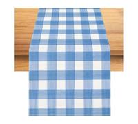 Camino de Mesa, Camino de Mesa Lino a Cuadros, decoración Cocina, Comedor, otoño, Varios tamaños