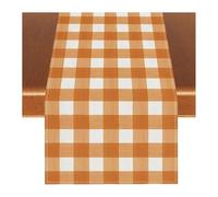 Camino de Mesa, Camino de Mesa Lino a Cuadros, decoración Cocina, Comedor, otoño, Varios tamaños