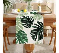 Camino de Mesa Camino de Mesa Moderno Lavable Lino Corredor de Mesa Hoja de Tortuga Cocina Comedor Decoracion Mesa para Bodas Fiesta Vacaciones Decoración Camino Mesa