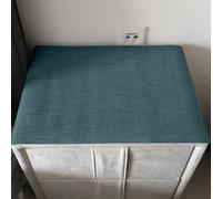 Camino de Mesa Camino de tocador pequeño, Color Gris, Caqui, Azul y marrón, Funda Protectora de Lino para mesita de Noche, Mesa Auxiliar, mesita de Noche, refrigerador(Blue,45x70cm)