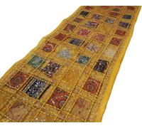 Camino de mesa de comedor Arprani estilo indio, mantel rectangular de algodón para mesa de comedor, para eventos y fiestas, celebridades y decoración del hogar