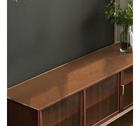 Camino de mesa de cuero de 20 x 280 cm de ancho, antideslizante, resistente al calor, impermeable, para mesa de comedor, soporte de TV, decoración de granja, perfecto para uso en interiores y