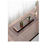 Camino de mesa de cuero, resistente al agua y a la decoloración, resistente a las manchas, fácil de limpiar, un buen compañero for beber té(80x33/31.5x13in)