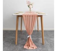 Camino de mesa de gasa (1 unidad), camino de mesa romántico for bodas, cumpleaños, fiestas, despedidas de soltera y San Valentín.(Rose gold)