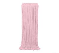 Camino de mesa de gasa azul bebé, 6 unidades, textura de gasa azul bebé, decoración rústica elegante para bodas, mesas de aniversario, cenas, baby showers, fiestas, 90 x 180 cm, poliéster, fácil