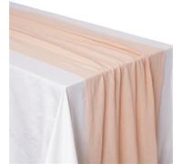 Camino de mesa de gasa de algodón, servilletas de comedor con textura for decoración de mesa de comedor vintage for bodas, fiestas de Navidad(Apricot)