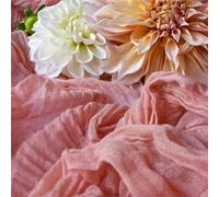 Camino de mesa de gasa for bodas, mantel semitransparente de tela de queso for fiestas, banquetes navideños, arcos y decoración de pasteles(Pi Fen Se)