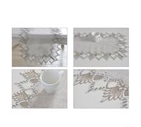 Camino de mesa de lino para mesa de comedor con diseño floral bordado, 40 x 90 cm, adecuado para decoración de bodas, fiestas, compatible con Buffet Cabinet Co