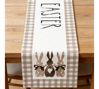 Camino de Mesa de Pascua Conejo 183 x 33 cm Pascua Decoración Conejo Cuadros Mantel de Pascua para Primavera Festivos Cocina Comedor Exterior