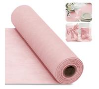 Camino de Mesa de Tejido sin Tejer Rosa Cinnani 30 cm x 25 m Rollo de Camino de Mesa de Fieltro Decoración de Mesa para Cumpleaños, Bodas y para Ocasiones Especiales