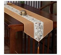 Camino de mesa Estilo chino que interpreta la estética oriental, destacando la belleza de China, la primera opción for la decoración del hogar.(Light brown,33x180cm/13.0x70.9in)