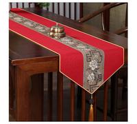 Camino de mesa Estilo chino que interpreta la estética oriental, destacando la belleza de China, la primera opción for la decoración del hogar.(Red,33x80cm/13.0x31.5in)