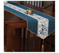Camino de mesa Estilo chino que interpreta la estética oriental, destacando la belleza de China, la primera opción for la decoración del hogar.(Light blue,33x180cm/13.0x70.9in)